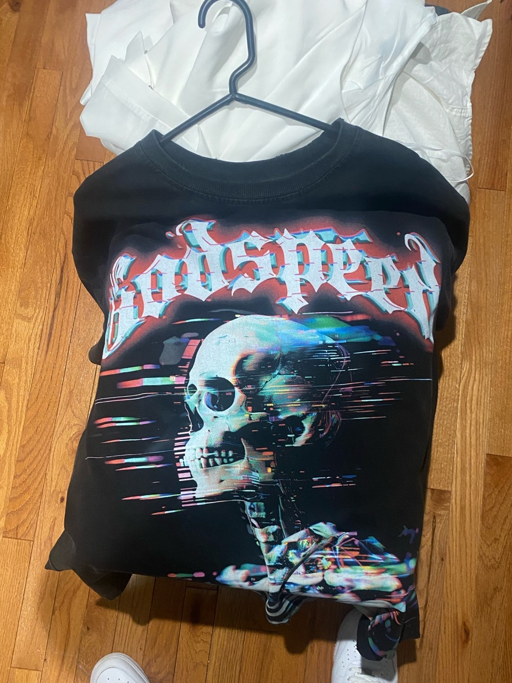 Godspeed Graphic Skull Tee - Men's Crewneck Shirt (Authentic)